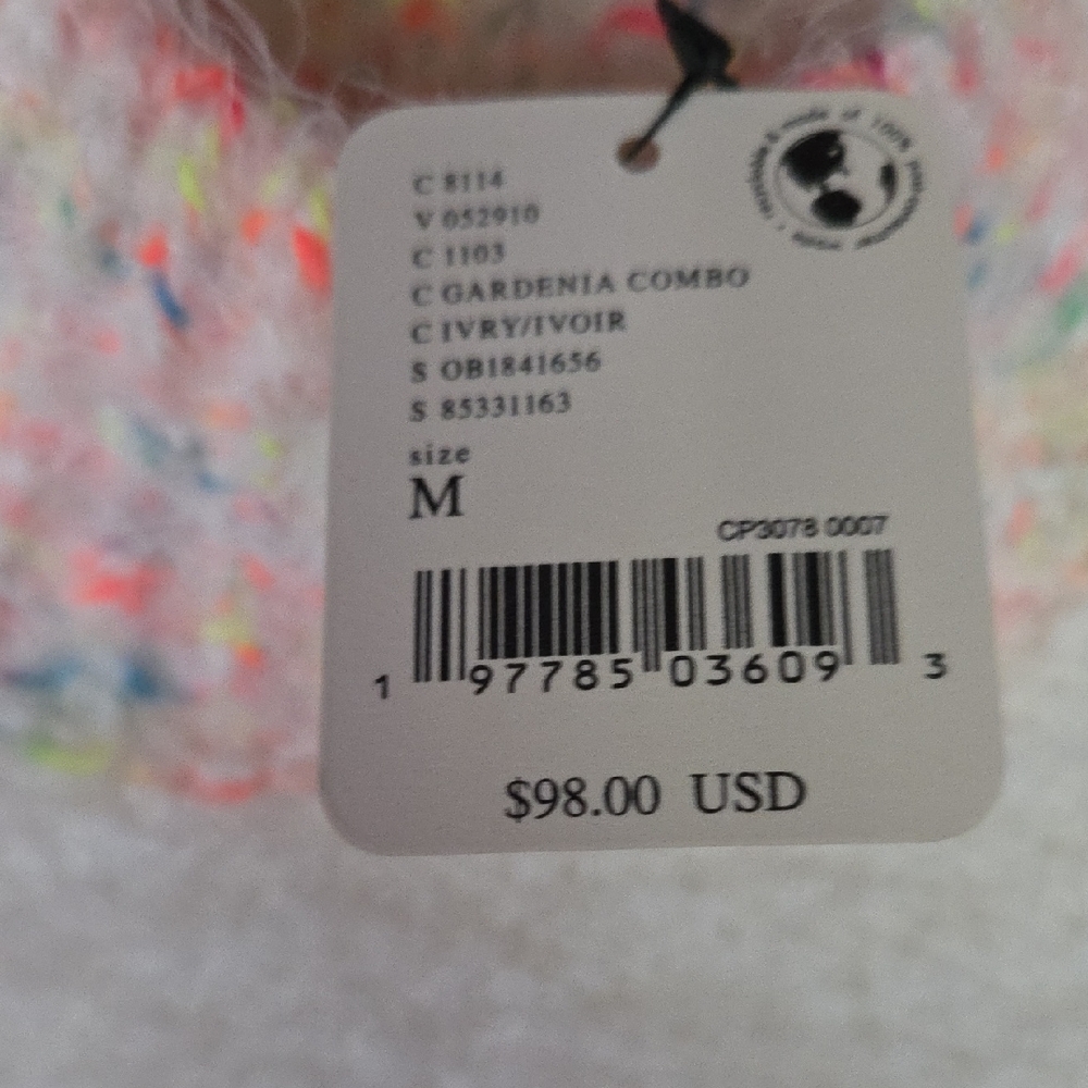 Free People Cream and Multicolor Knit Turtleneck Sweater - Picture 4 of 4
